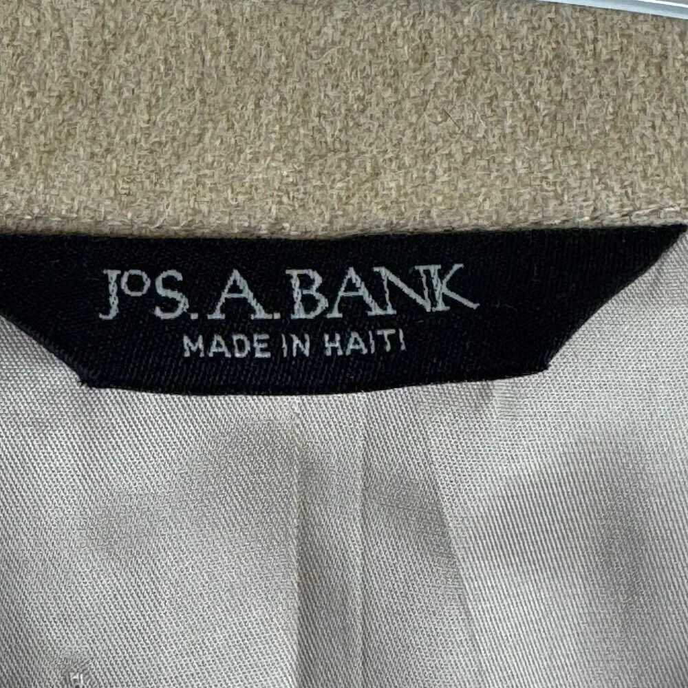 Jos A Bank CamelHair 2 Button Suit Jacket Tan size 43 R